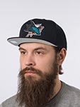 Бейсболка MITCHELL NESS арт. HS8035-SJSBLCK San Jose Sharks NHL (black)